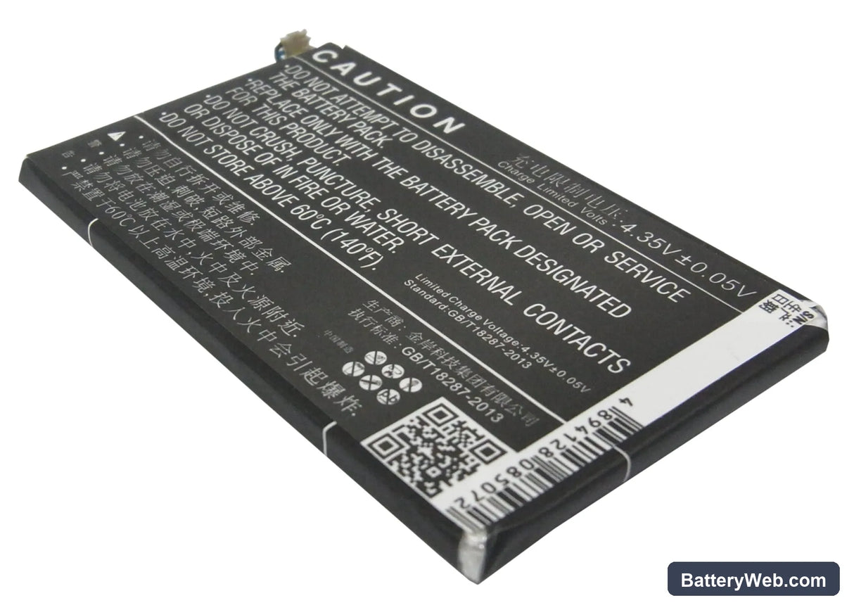 ZTE Nubia Z5 Replacement Battery, 3.8V, 2300mAh, Li-Polymer 3