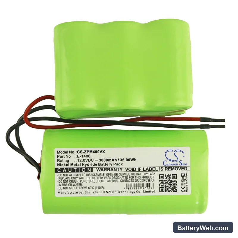 ZEPTER PWC-400 Replacement Battery, 12V, 3000mAh, Ni-MH 3