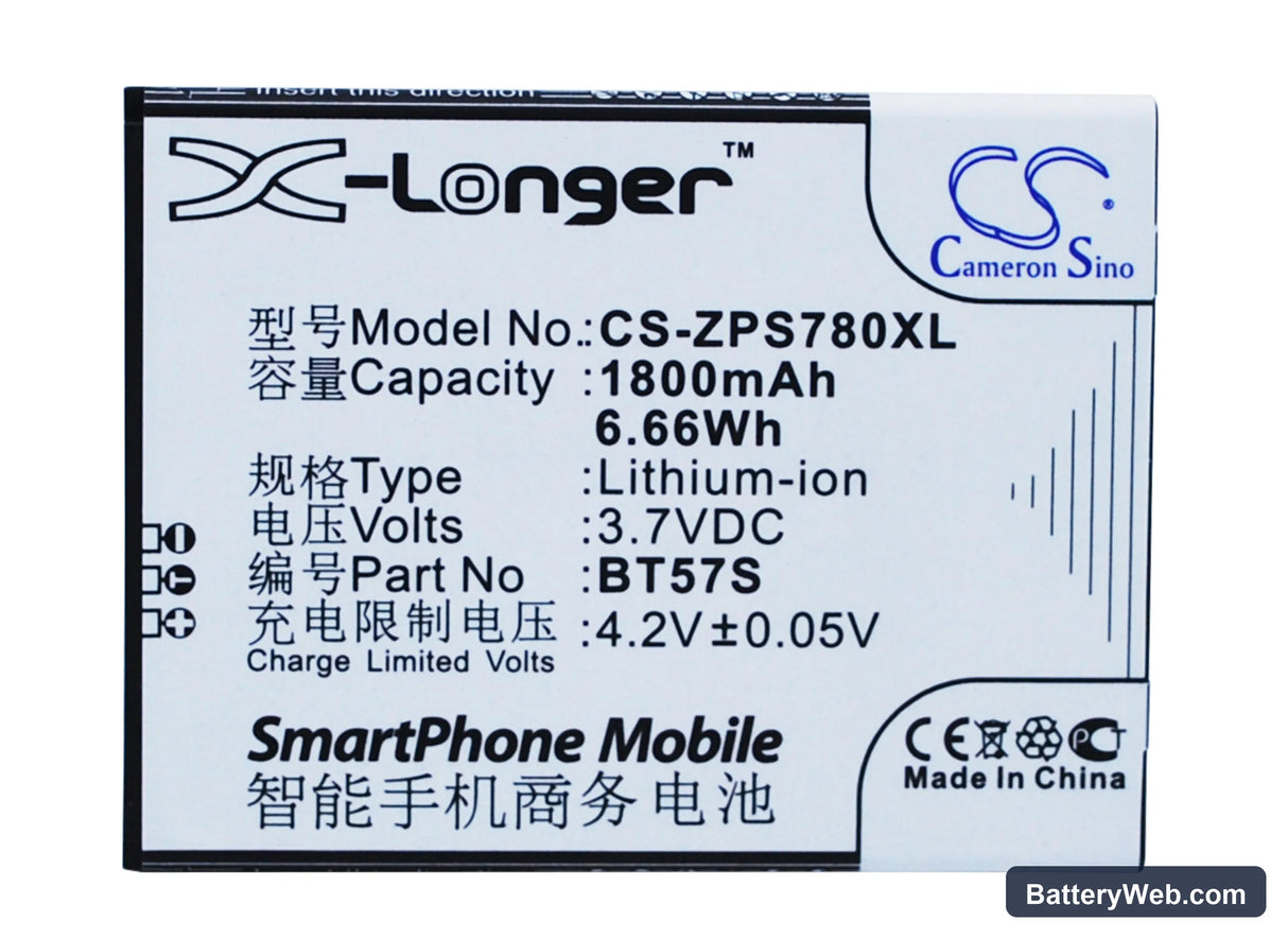 ZOPO ZP780 Replacement Battery, 3.7V, 1800mAh, Li-ion 1
