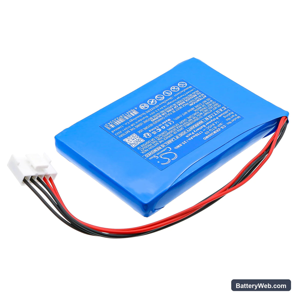 Zoncare iMAC 300 Replacement Battery, 14.8V, 1750mAh, Li-Polymer 2