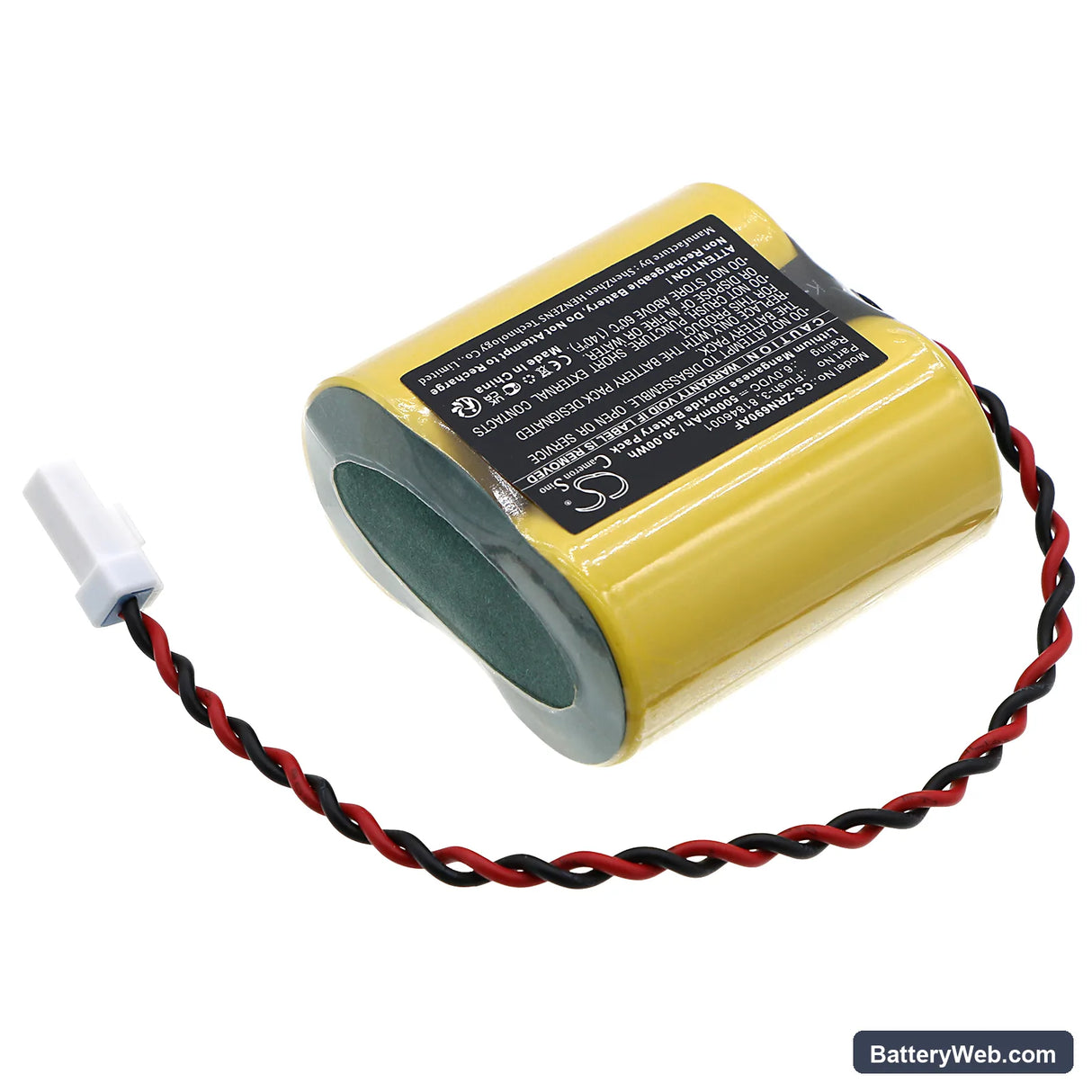 Zurn P6900-GEN Replacement Battery, 6V, 5000mAh, Li-MnO2 2