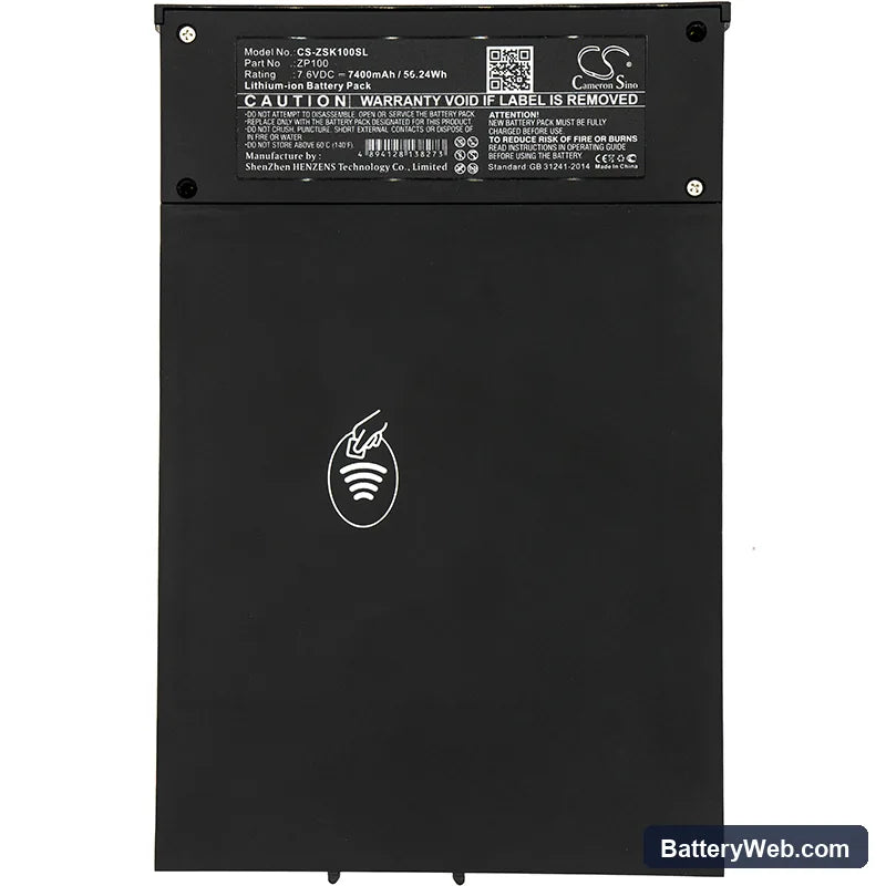 ZiOSK TTM-50003 Replacement Battery, 7.6V, 7400mAh, Li-ion 3