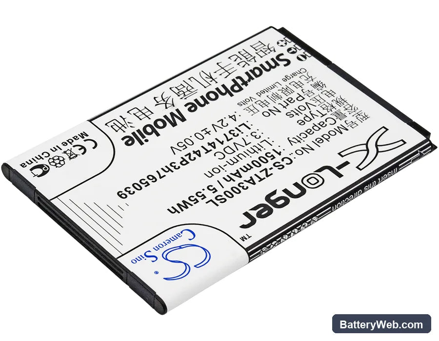 ZTE Blade A3 Replacement Battery, 3.7V, 1500mAh, Li-ion 2