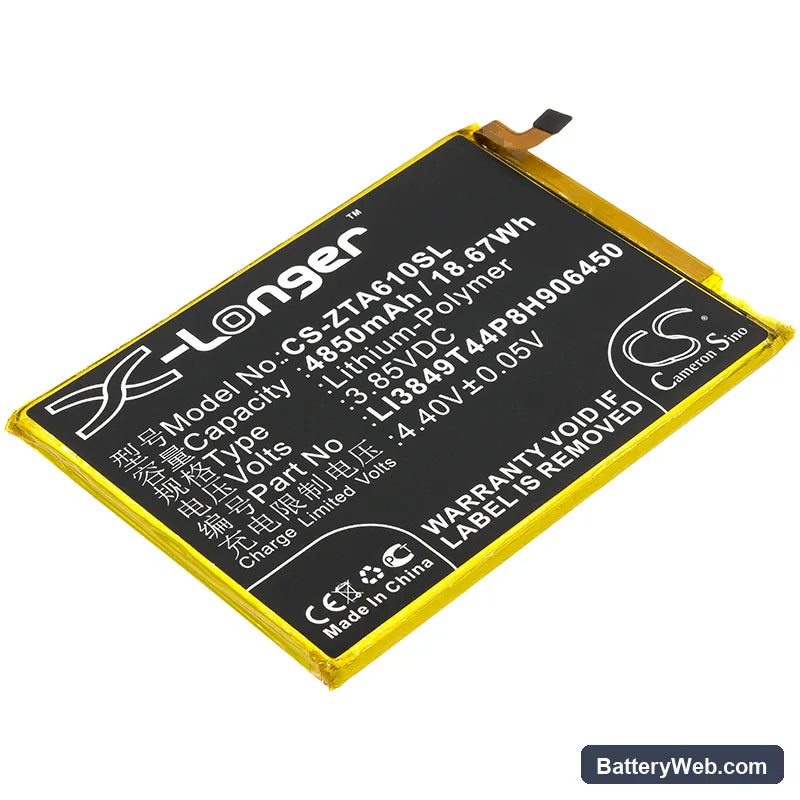 ZTE Blade A6 Lite Replacement Battery, 3.85V, 4850mAh, Li-Polymer 1