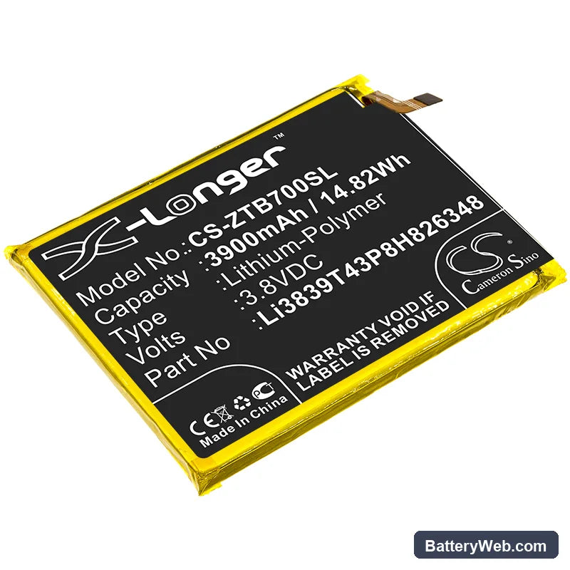 ZTE Blade A7s Replacement Battery, 3.8V, 3900mAh, Li-Polymer 1