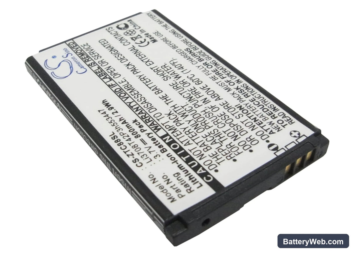 T-Mobile Affinity Replacement Battery, 3.7V, 800mAh, Li-ion 2