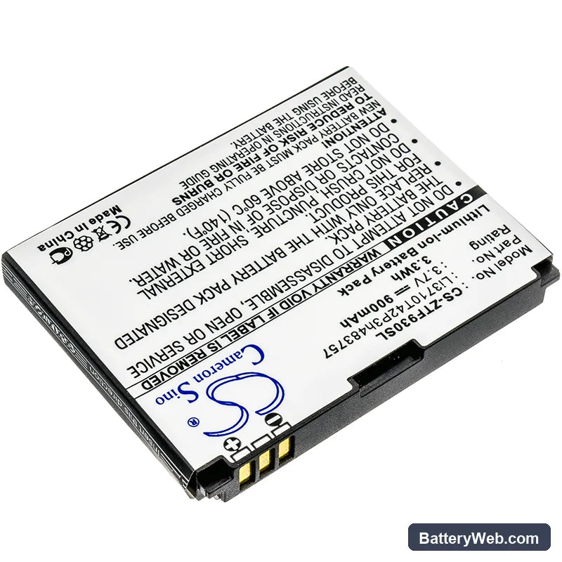 T-Mobile Aspect Replacement Battery, 3.7V, 900mAh, Li-ion 2