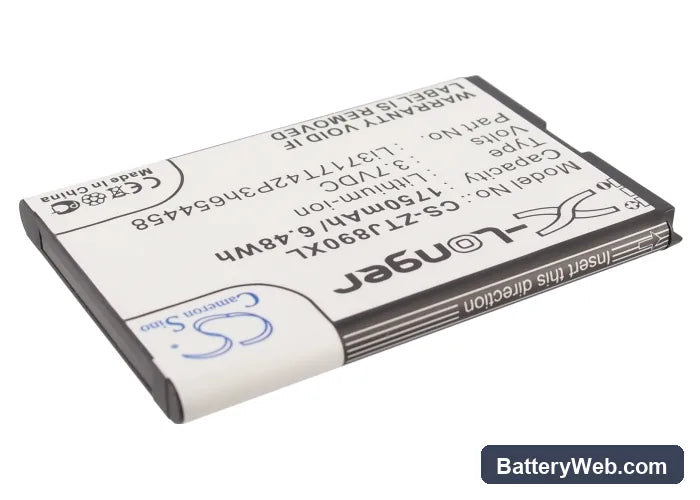 Verizon Jetpack 890L Replacement Battery, 3.7V, 1750mAh, Li-ion 2