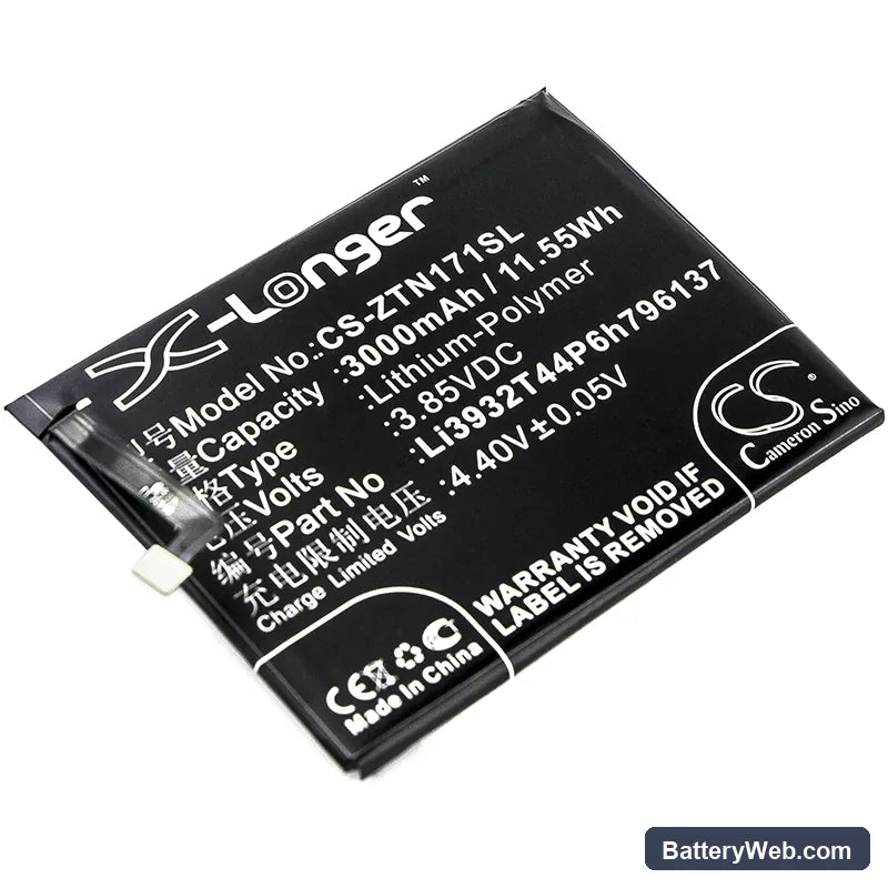 ZTE Nubia Z17 Mini Replacement Battery, 3.85V, 3000mAh, Li-Polymer 1
