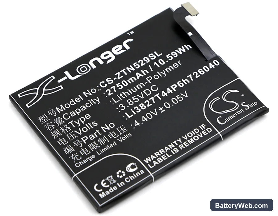 ZTE Nubia Z11 mini Replacement Battery, 3.85V, 2750mAh, Li-Polymer 1