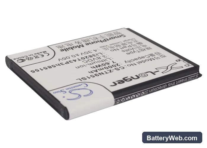 BoostMobile WARP 4G Replacement Battery, 3.8V, 2000mAh, Li-ion 2