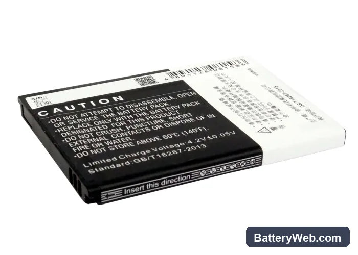 Virgin Mobile AWE Replacement Battery, 3.7V, 1600mAh, Li-ion 3