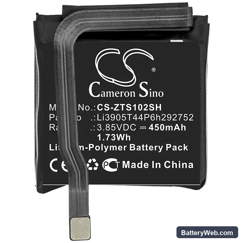 Nubia Alpha SW1002 Replacement Battery, 3.85V, 450mAh, Li-Polymer 3
