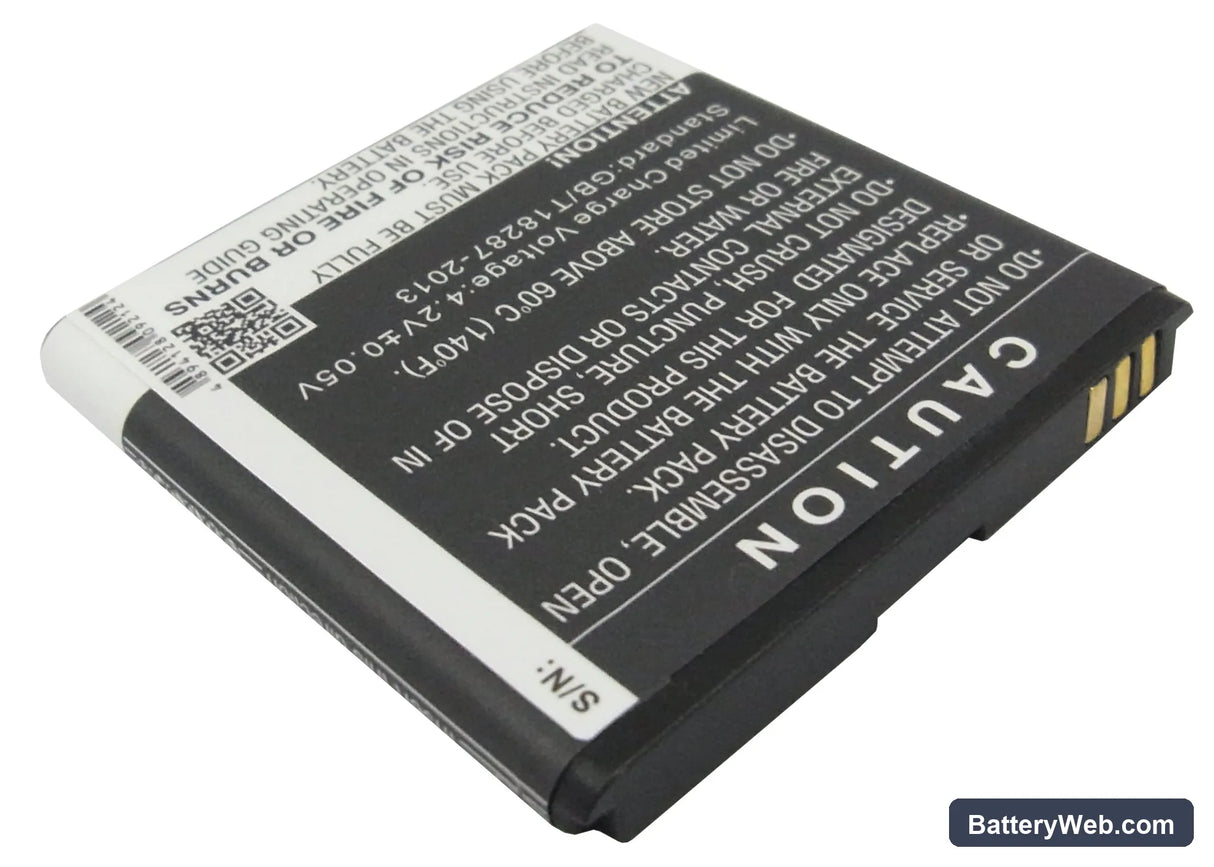 ZTE Z768G Replacement Battery, 3.7V, 1500mAh, Li-ion 3