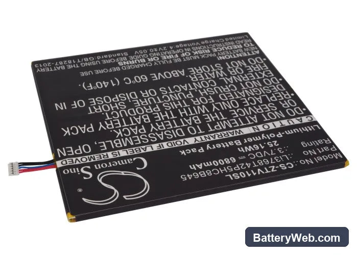ZTE V11A Replacement Battery, 3.7V, 6800mAh, Li-Polymer 2