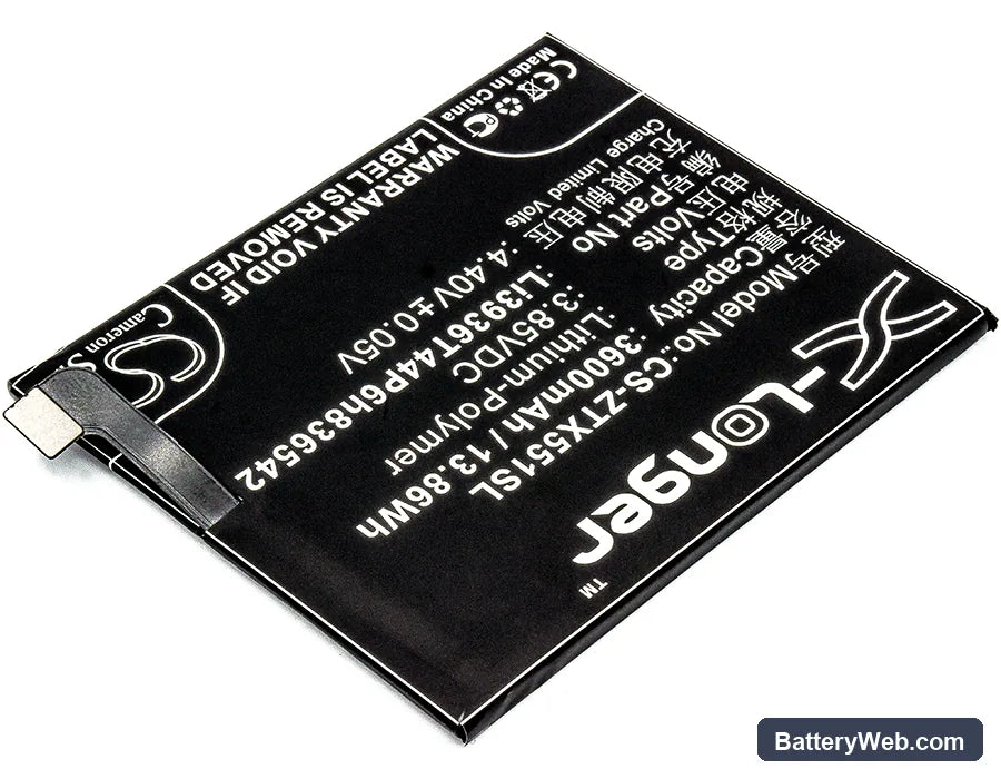 Nubia M2 Replacement Battery, 3.85V, 3600mAh, Li-Polymer 2