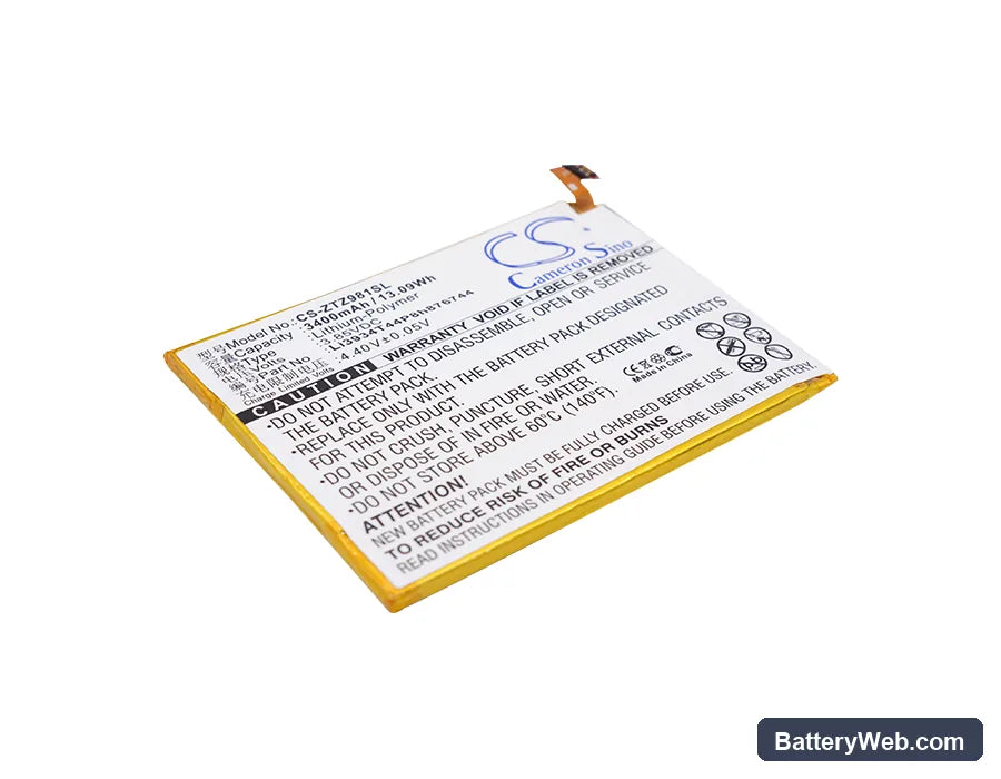 MetroPCS ZMax Pro Replacement Battery, 3.85V, 3400mAh, Li-Polymer 1