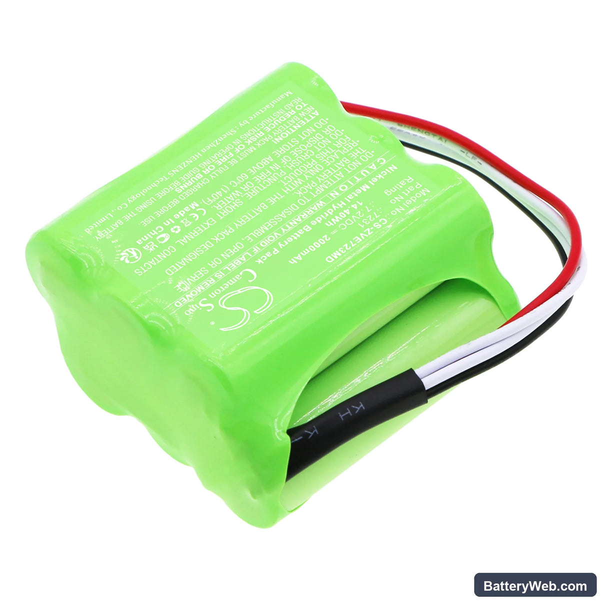 Zevex EnteraLite Replacement Battery, 7.2V, 2000mAh, Ni-MH 2