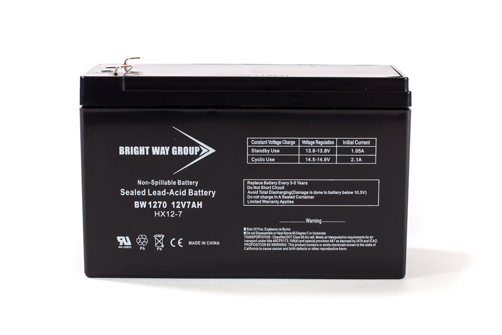 12V 7Ah SLA Compatible Replacement Battery Set for LiftMaster CSL24UL Slide Gate Operator (2-Pack)