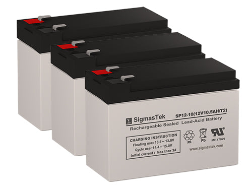 12V 10Ah SLA Compatible Replacement Battery for Apollo AV-2 Evolution Scooter - 3 Pack