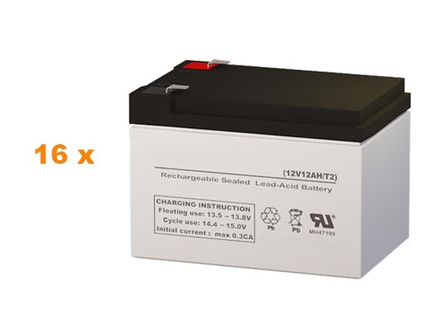UPS12-12 UPS High Performance Replacement Battery Set - Set of 16
