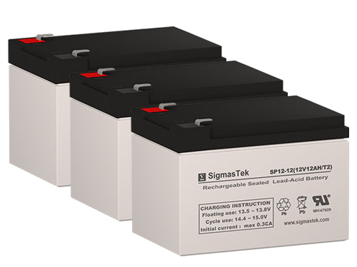 Peg Perego DJW12-12 DMU12-12 12V 12Ah High-Performance Replacement Battery 3-Pack