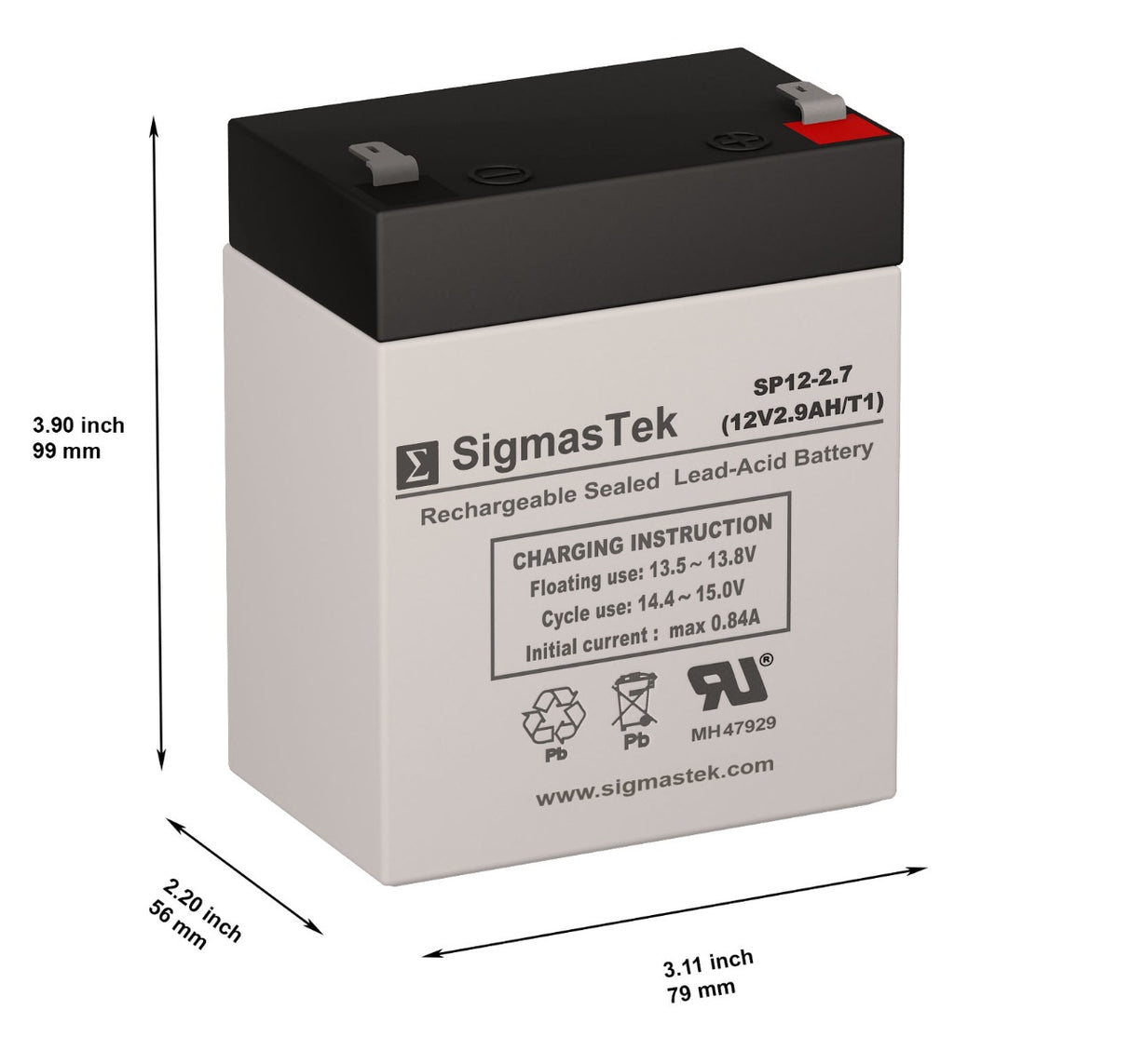 GS Portalac PE12V2.7 High-Performance Replacement Battery