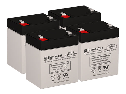 12V 5Ah SLA Compatible Replacement Battery for Mipro MA-707 PA System - 4 Pack