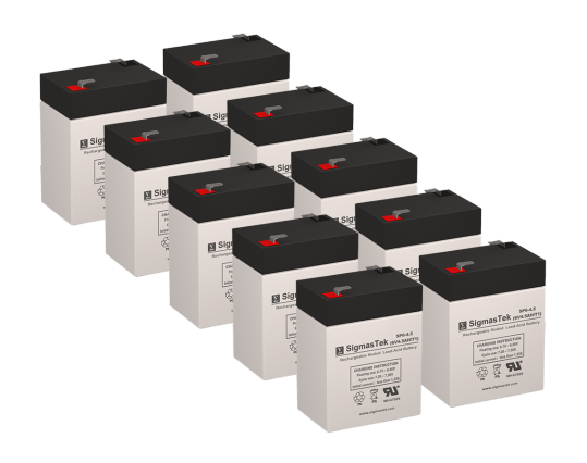 6V 4.5Ah SLA 10-Pack High Performance Replacement Battery Set