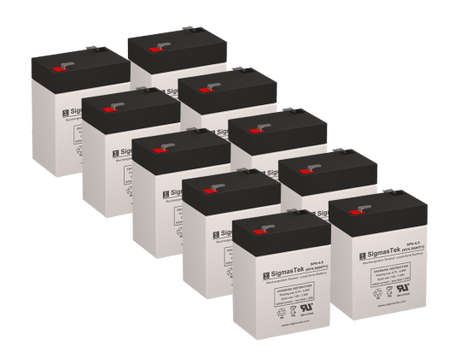 6V 4.5Ah SLA 10-Pack High Performance Replacement Battery Set