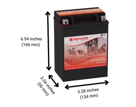 STX14AH-BS 12V Motorcycle Compatible Replacement Battery for Indian Scout / Bobber (2016-2021)