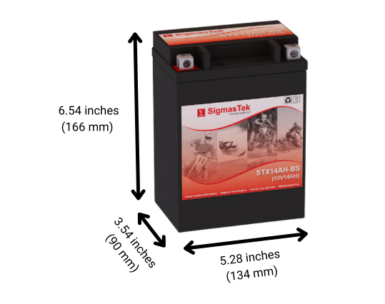 STX14AH-BS Compatible Replacement Battery for Indian Scout Sixty (2016-2021)