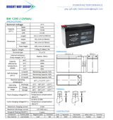 Braun Corp T1100/T1220F High Performance 4-Wheelchair Replacement Battery