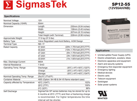 MK 8G22NF GEL High Performance Replacement Battery