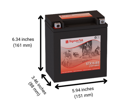 Yuasa YTX16-BS High Performance Replacement Battery