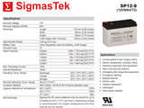 Generac XT8000E 12V 9Ah SLA High-Performance Replacement Battery