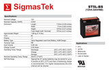 ST5L-BS for Yamaha YFM125R 125 Raptor (2011-2013) High Performance Replacement Battery