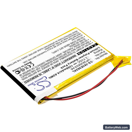 Palm Tungsten E Replacement Battery, 3.7V, 1250mAh, Li-Polymer 2