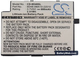 Tevion MD6400 Replacement Battery, 3.7V, 680mAh, Li-ion 5