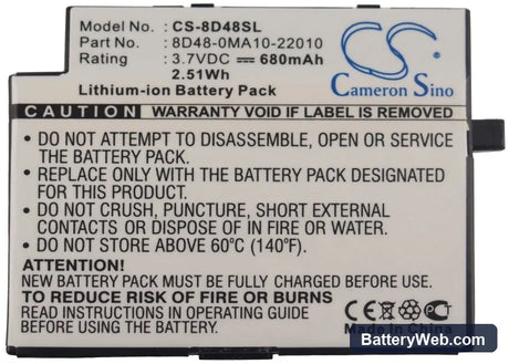 Tevion MD6400 Replacement Battery, 3.7V, 680mAh, Li-ion 5