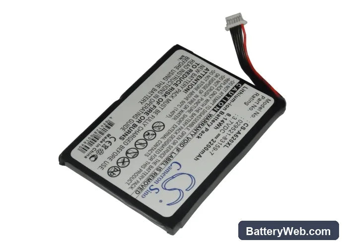 Asus Mypal A620 Replacement Battery, 3.7V, 2200mAh, Li-ion 1