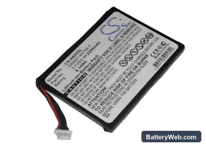 Asus Mypal A620 Replacement Battery, 3.7V, 2200mAh, Li-ion 2