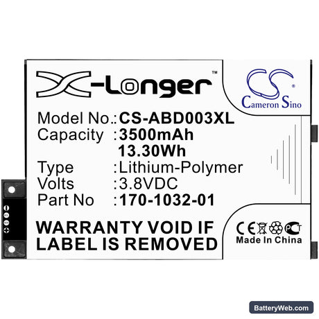 Amazon Kindle 3 Replacement Battery, 3.8V, 3500mAh, Li-Polymer 5