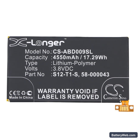 Amazon Kindle Fire HDX Replacement Battery, 3.8V, 4550mAh, Li-Polymer 5