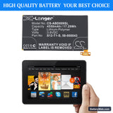 Amazon Kindle Fire HDX Replacement Battery, 3.8V, 4550mAh, Li-Polymer 7
