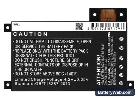 Amazon Kindle touch Replacement Battery, 3.7V, 1400mAh, Li-Polymer 6