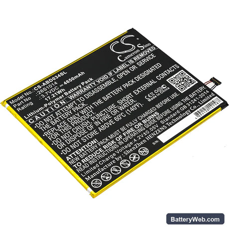 Amazon Kindle Fire 8 7 Generation Replacement Battery, 3.7V, 4650mAh, Li-Polymer 1