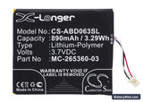 Amazon Kindle 7 Replacement Battery, 3.7V, 890mAh, Li-Polymer 1