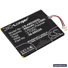 Amazon Kindle 10th Replacement Battery, 3.7V, 900mAh, Li-Polymer 1