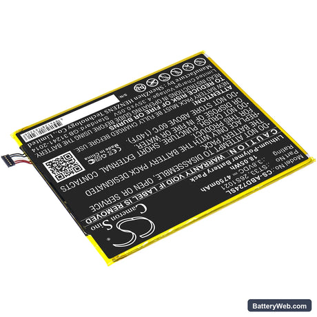 Amazon Kindle Fire HD 8th Replacement Battery, 3.8V, 4750mAh, Li-Polymer 2